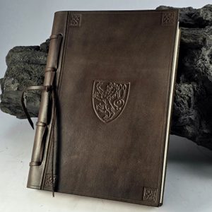 BOHEMIA, medieval leather notebook, unlined, brown