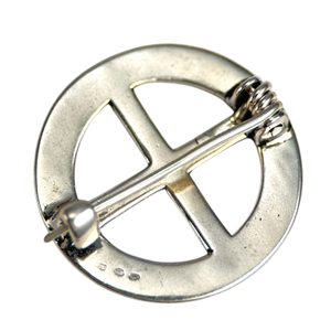 SUN CROSS, silver brooch