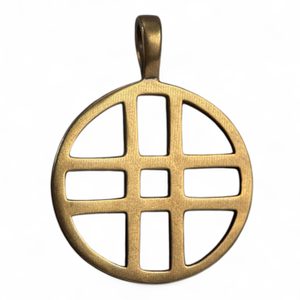 DOUBLE CROSS, bronze pendant