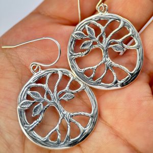 Tree - Arbor, Earrings, silver