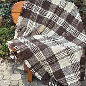 RODOPA, couverture traditionnelle en laine des Balkans, naturelle