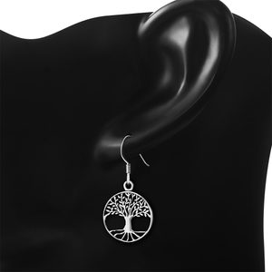 Arbre de vie, boucles d'oreilles en argent 925/1000