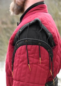 Gambeson with detachable sleeves, burgundy red - black