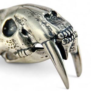 SABRETOOTH TIGER, machairodus - smilodon, large neck pendant, Ag 925, 26g