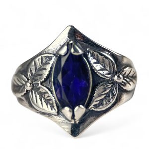 SHAMROCK, ring, iolite, sterling silver