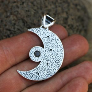 Pendentif Luna, Lapis Lazuli, argent