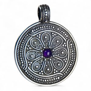 VESNA, Slawischer Silberschmuck, Ag 925, Altstädter Amethyst, 10g