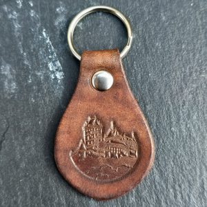 MEDIEVAL CASTLE, key ring, leather