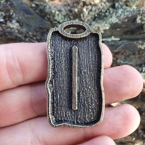 ISA - Runenamulett, Zink-Altmessing