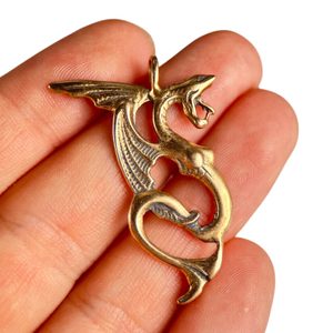 WATER DRAGON, bronze pendant