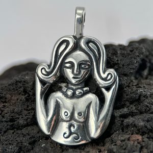 CELTIC GODDESS, silver pendant