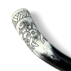 Huginn and Muninn, vendel drinking horn