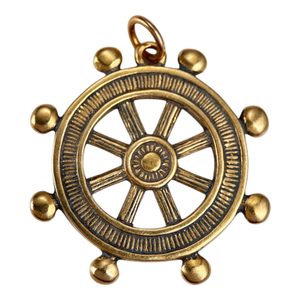 Steering Wheel, massive bronze pendant