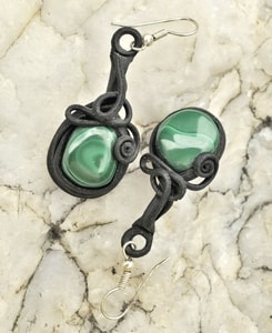 MALACHITE EARRINGS - FANTASY JEWELS{% if kategorie.adresa_nazvy[0] != zbozi.kategorie.nazev %} - JEWELLERY - BRONZE, ZINC{% endif %}