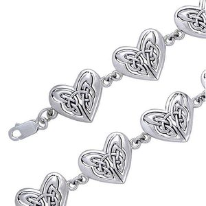 CELTIC HEARTS, silver bangle, Ag 925