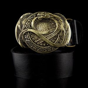 Jormungand, boucle de ceinture, laiton
