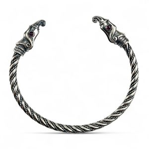 Huginn and Muninn, Viking Bracelet, silver