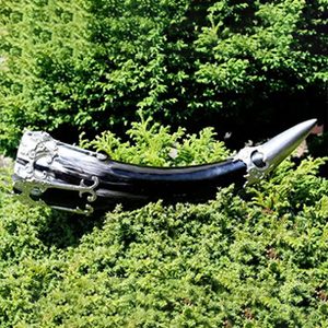 LE MASCARON, UNE CORNE À BOIRE CLINQUANTE AVEC DES HOMMES VERTS