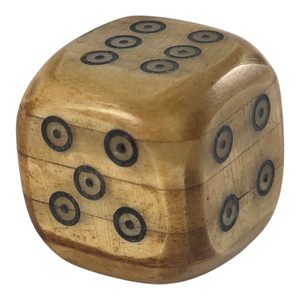 Playing dice XL, horn 1 piece
