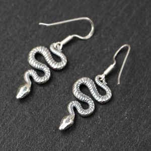 SNAKE, silver earrings Ag 925