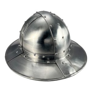 Chapeau de fer avec rubans, 14e siècle, 1,6 mm d'acier