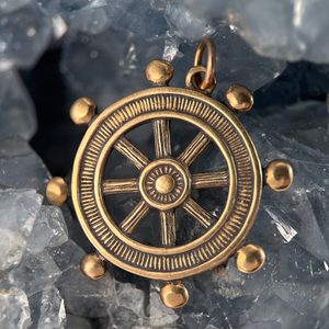Steering Wheel, massive bronze pendant