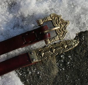 BORRE, LEATHER VIKING BELT, FIREBRICK - BELTS{% if kategorie.adresa_nazvy[0] != zbozi.kategorie.nazev %} - LEATHER PRODUCTS{% endif %}