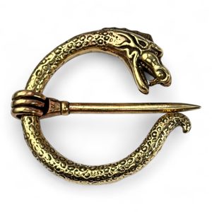 NIDHOGG, dragon brooch, bronze