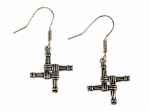 Croix de Brighid, boucles d'oreilles, bronze