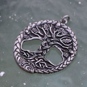CELTIC OAK sacred Tree of Life Pendant zinc