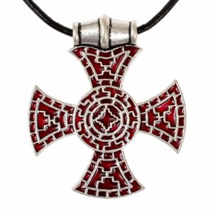 Croix anglo-saxonne, Ixworth, Angleterre - pendentif plaqué argent