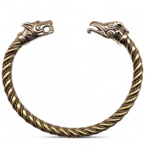 Wolf and Dragon, bracelet, bronze