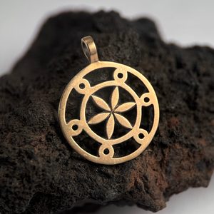 SLAVIC SUN, bronze pendant