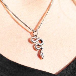 SERPENT - set boucles d'oreilles et pendentif en argent