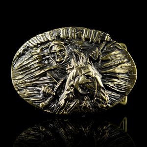 Ride or die, boucle de ceinture, laiton