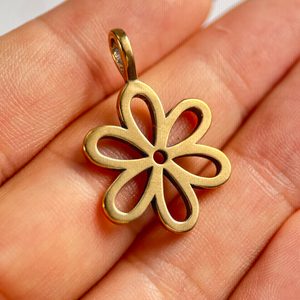 FLOWER, bronze pendant