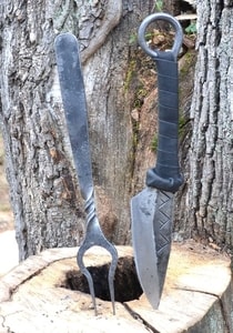 CUTLERY SET FAOLAN, FORGED KNIFE AND FORK - COUTEAUX ET ENTRETIEN{% if kategorie.adresa_nazvy[0] != zbozi.kategorie.nazev %} - ARMURERIE: LES ARMES{% endif %}