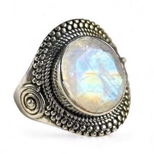 LUNARIA, bague, pierre de lune argent 925/1000