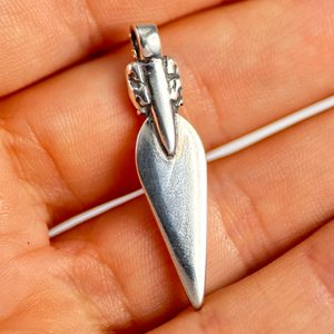VENDEL SPEAR with bear, sterling silver pendant