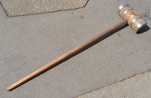 HEAVY WAR MALLET, wooden