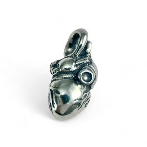 COEUR anatomique, pendentif, argent 925