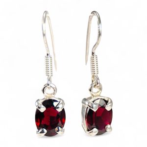 GARNET - boucles d'oreilles, argent