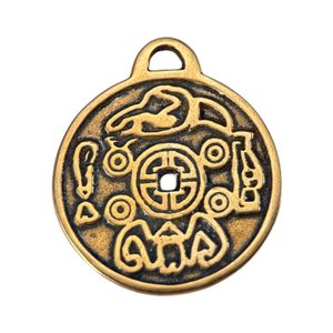 MONEY AMULET, bronze pendant