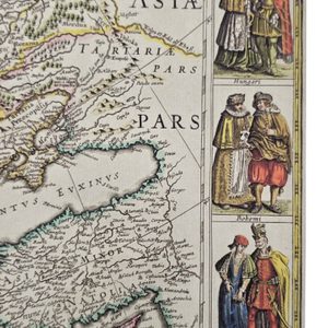 Historische Karte Europa recens descripta, Guilielmo Blaeuw, handgeschöpftes Papier