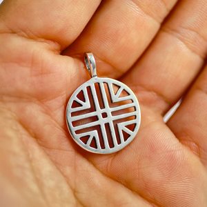 SUN SYMBOL VI, silver pendant