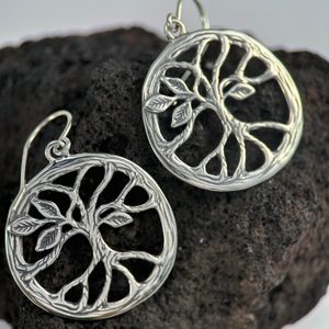 Tree - Arbor, Earrings, silver