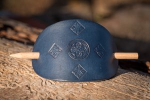 GOTHICA, leather Hair Clip, blue