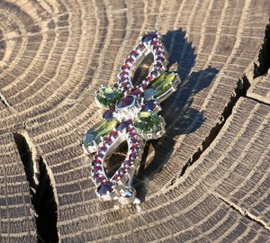 AURA, SILVER BROOCH, MOLDAVITE, GARNET - MOLDAVITES, CZECH{% if kategorie.adresa_nazvy[0] != zbozi.kategorie.nazev %} - SILVER JEWELLERY{% endif %}