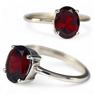 ALIOTH, ring, garnet silver 925/1000