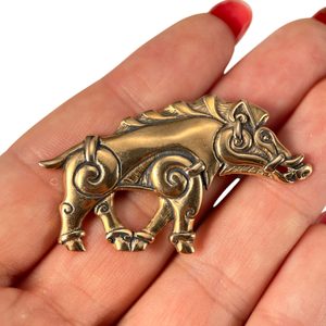 COLLACH - Celtic Boar pendant, bronze